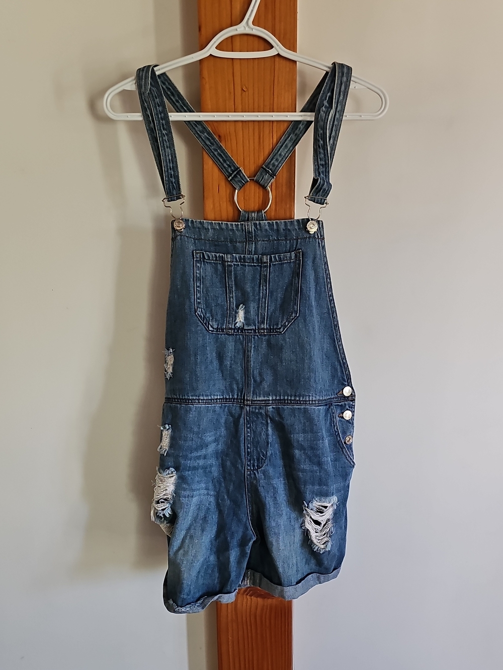 MANGO Distressed Denim Jumper